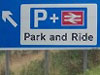 Photgraph of a Park and Ride Motorway sign