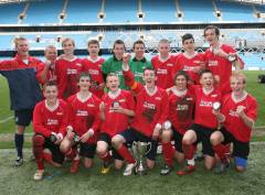 Torquay Boys Grammar celebrate lifting U16 RAF Cup