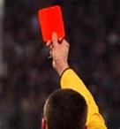Referee shows a Red Card