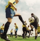 Players playing football