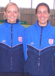 England Girls U15 Team Management - Miranda Hall (left), Sarah Steadman (right)