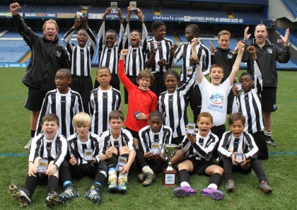 Forest Hill School Under 12 Football Team 2012 pictured at Chelsea Football Club