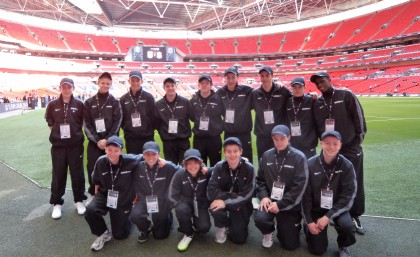 de Ferrers Academy pupils at Wembley Stadium on Sunday 26 February 2012