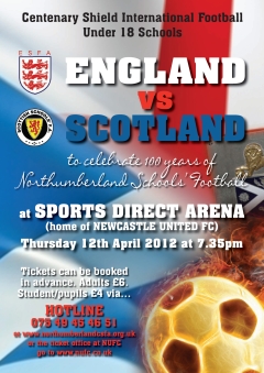 England v Scotland U18 Schools' International poster 2012