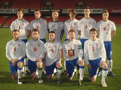 England U18 Schools' Football Team at Windsor Park on 23 March 2012