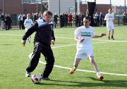 Peter Beardsley launches new 3G pitch at Walker College, Newcastle
