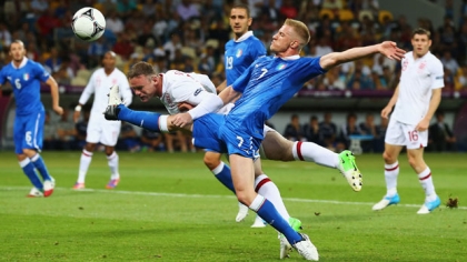 Wayne Rooney in action against Italy at Euro 2012
